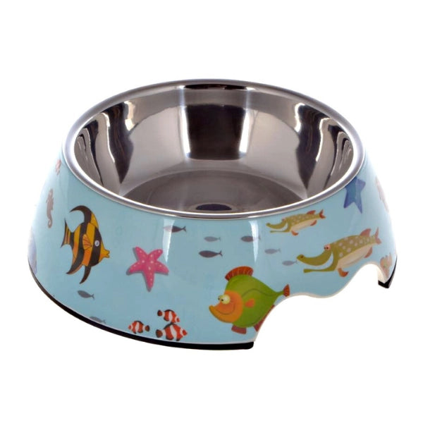 Lepets - Mellamine Pet Bowl - Fish - Pet Servo