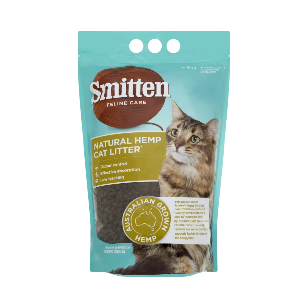 Smitten - Natural Hemp Cat Litter 4kg - Pet Servo