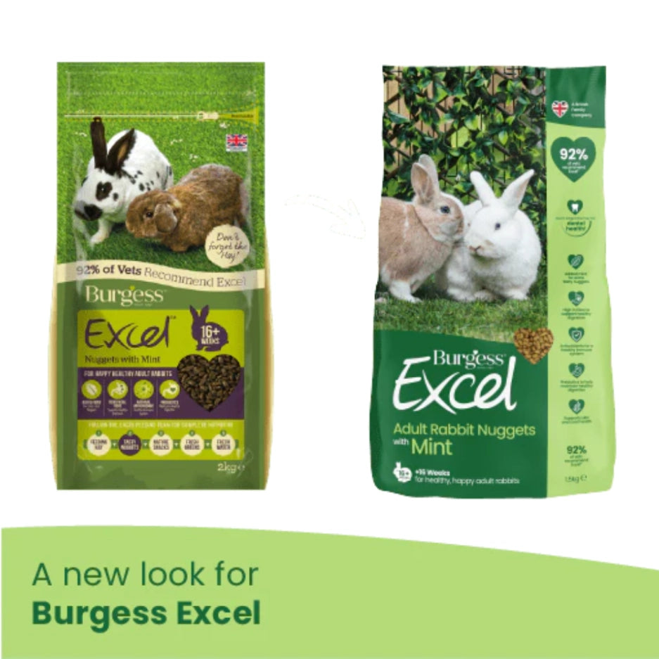 Burgess Excel Rabbit Pellets with Mint for Junior and Dwarf Rabbits 1.5kg Petservo Pet Servo