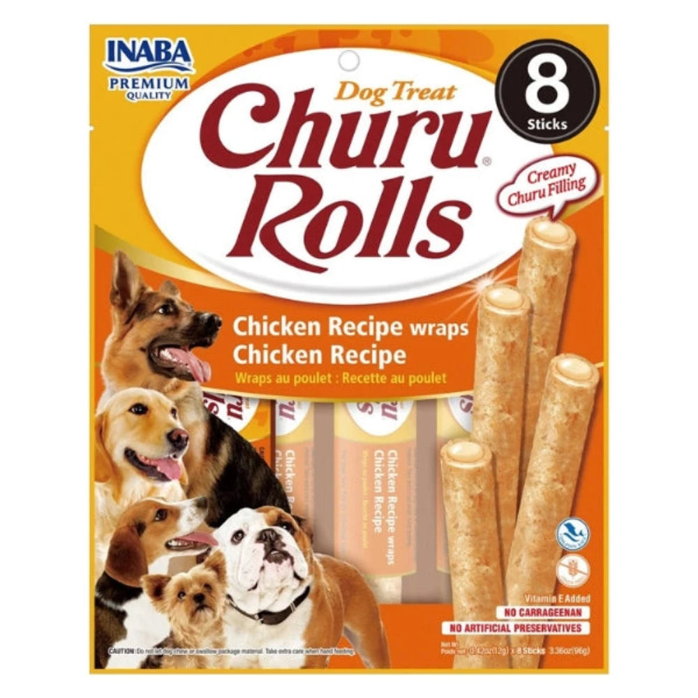 Inaba - Churu Rolls Chicken Recipe wraps Chicken Recipe - Petservo