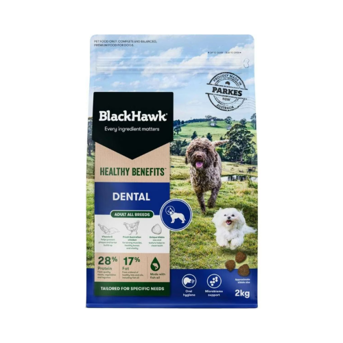 Black Hawk - Healthy Benefits Dental Dry Dog Food 2kg - Petservo