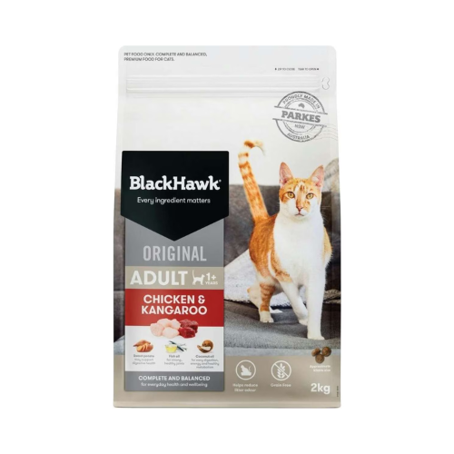 Black Hawk - Original Chicken Kangaroo Dry Cat Food 2kg - Petservo