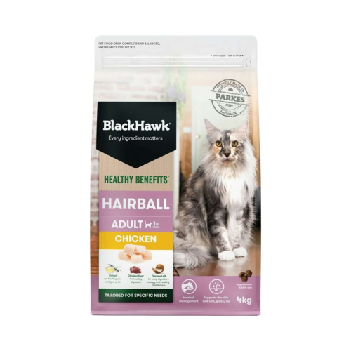 Black Hawk - Healthy Benefits Hairball Chicken Dry Cat Food 4kg - Petservo