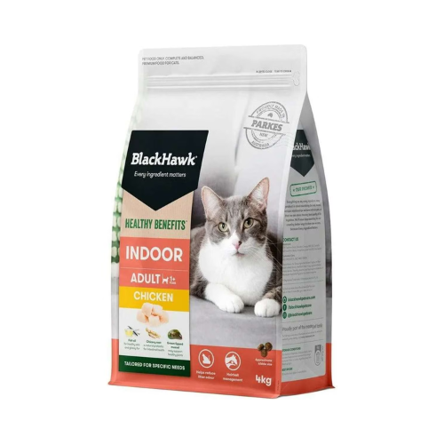 Black Hawk - Healthy Benefits Indoor Chicken Dry Cat Food 4kg - Petservo