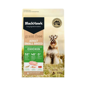 Black Hawk - Grain Free Small Breed Adult Chicken Dry Dog Food 2.5kg - Petservo