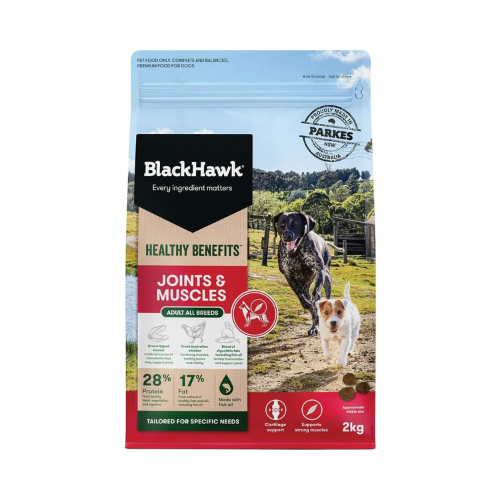 Black Hawk - Healthy Benefits Joints Muscles Dry Dog Food 2kg - Petservo