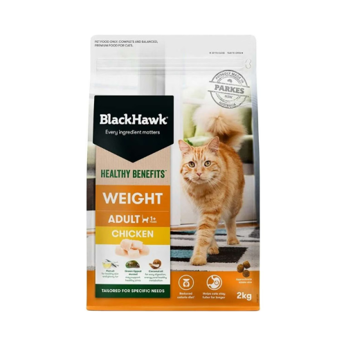 Black Hawk - Healthy Benefits Weight Chicken Adult Cat Food 2kg - Petservo