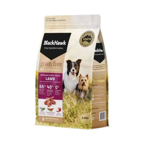 Black Hawk - Grain Free Adult Lamb Dry Dog Food 2.5kg - Petservo