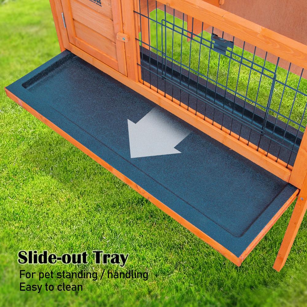 yes4pets - Rabbit Hutch Chicken Coop 91 x 45 x 70cm Free Standing Cage Run Eden - Pet Servo