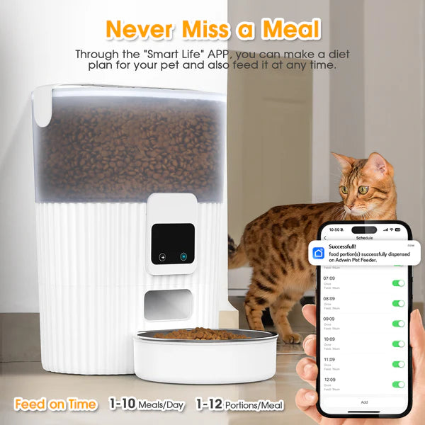 Advwin - 3L Automatic Pet Feeder WiFi APP - petservo