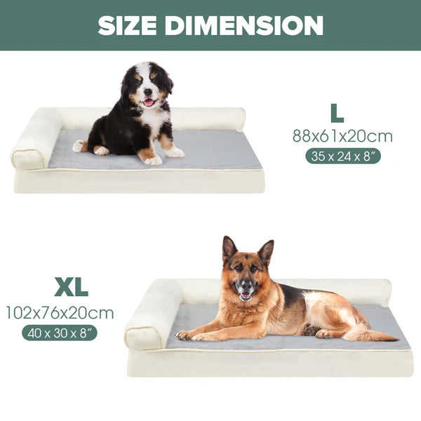 Advwin - Pet Bed Memory Foam Cat Sofa Beige - petservo