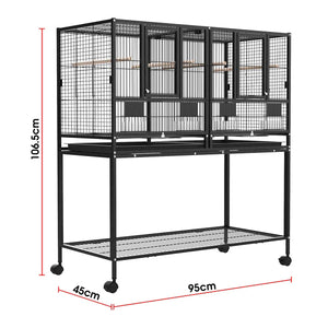 Advwin - Bird Cage 2in1 Large Cage Wheel w/Brake - petservo