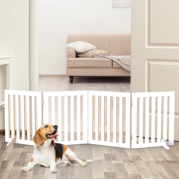 Advwin - Wooden Pet Gate Dog Fence - petservo