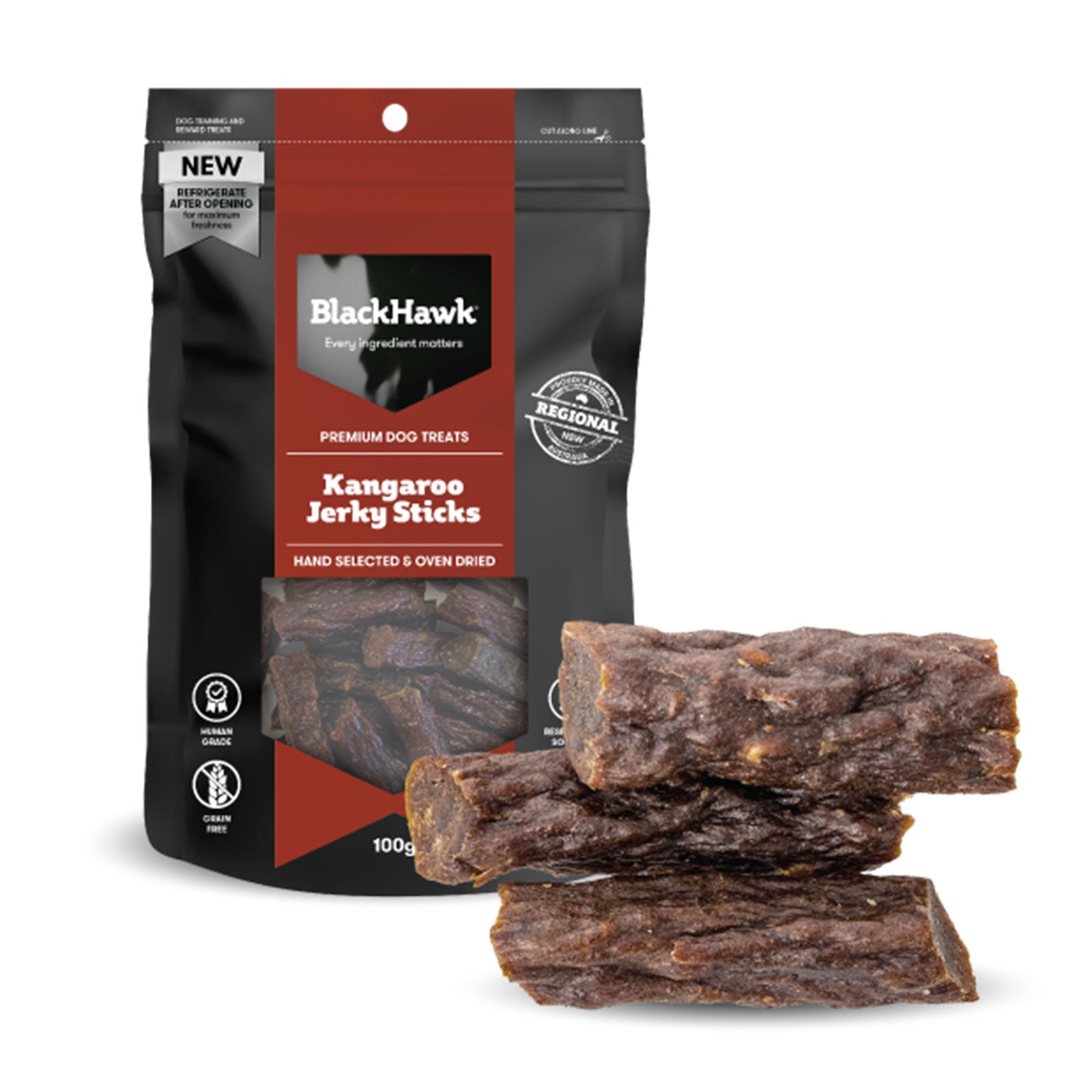 Black Hawk - Kangaroo Jerky Stick Treats For Dogs