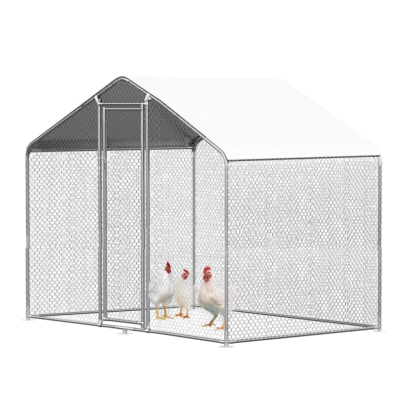 TOPET - Large Walk-in Pet Chicken Run Coop Cage Rabbit Hutch Ferret House Guinea Pig Enclosure 3x2x1.95M