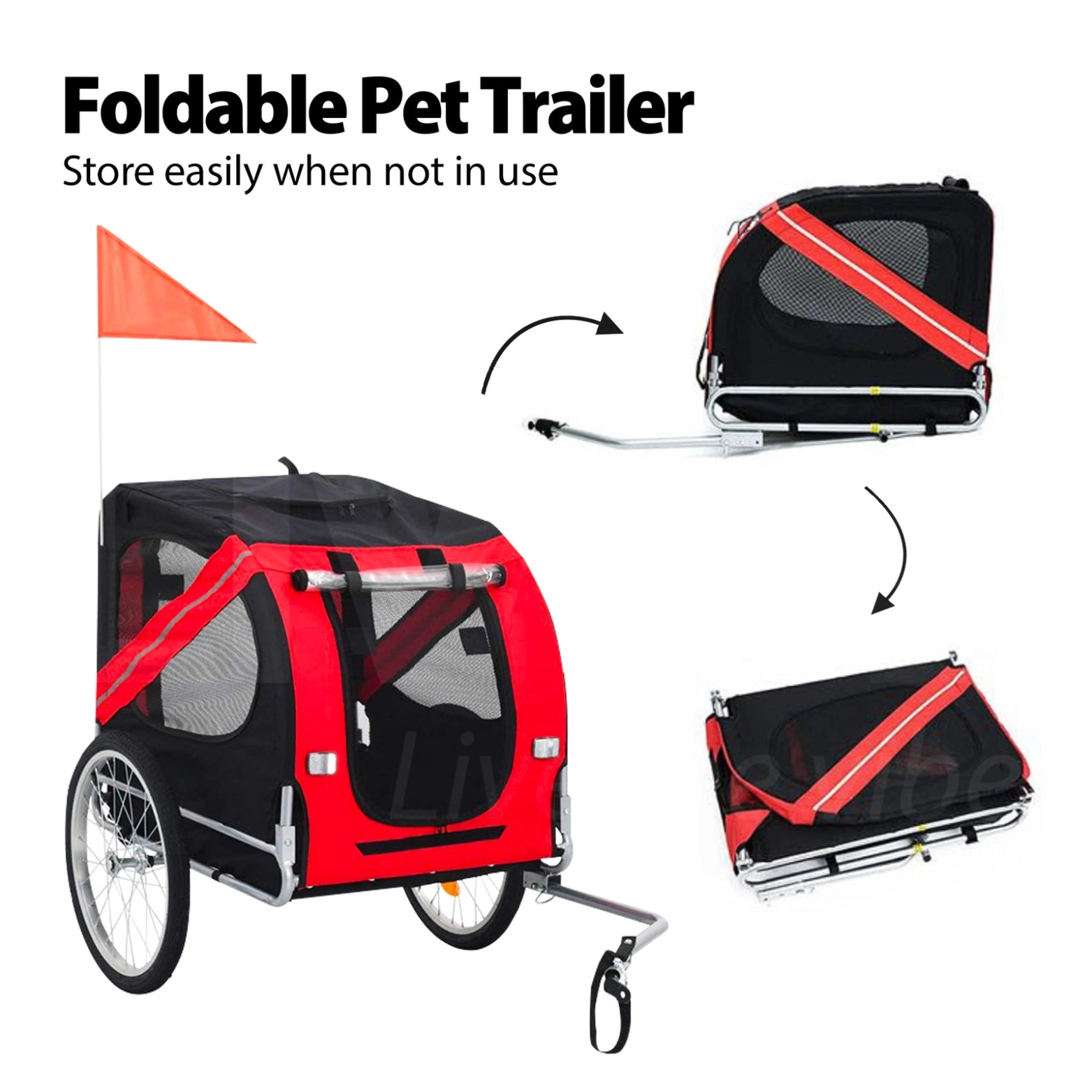 TOPET - Pet Bike Stroller Bicycle Trailer Pram Pet Jogger - Pet Servo-3