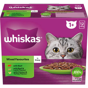 Whiskas - 1+ Years Mixed Favourites In Gravy 12 X85g - Petservo